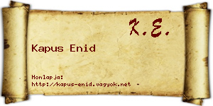 Kapus Enid névjegykártya
